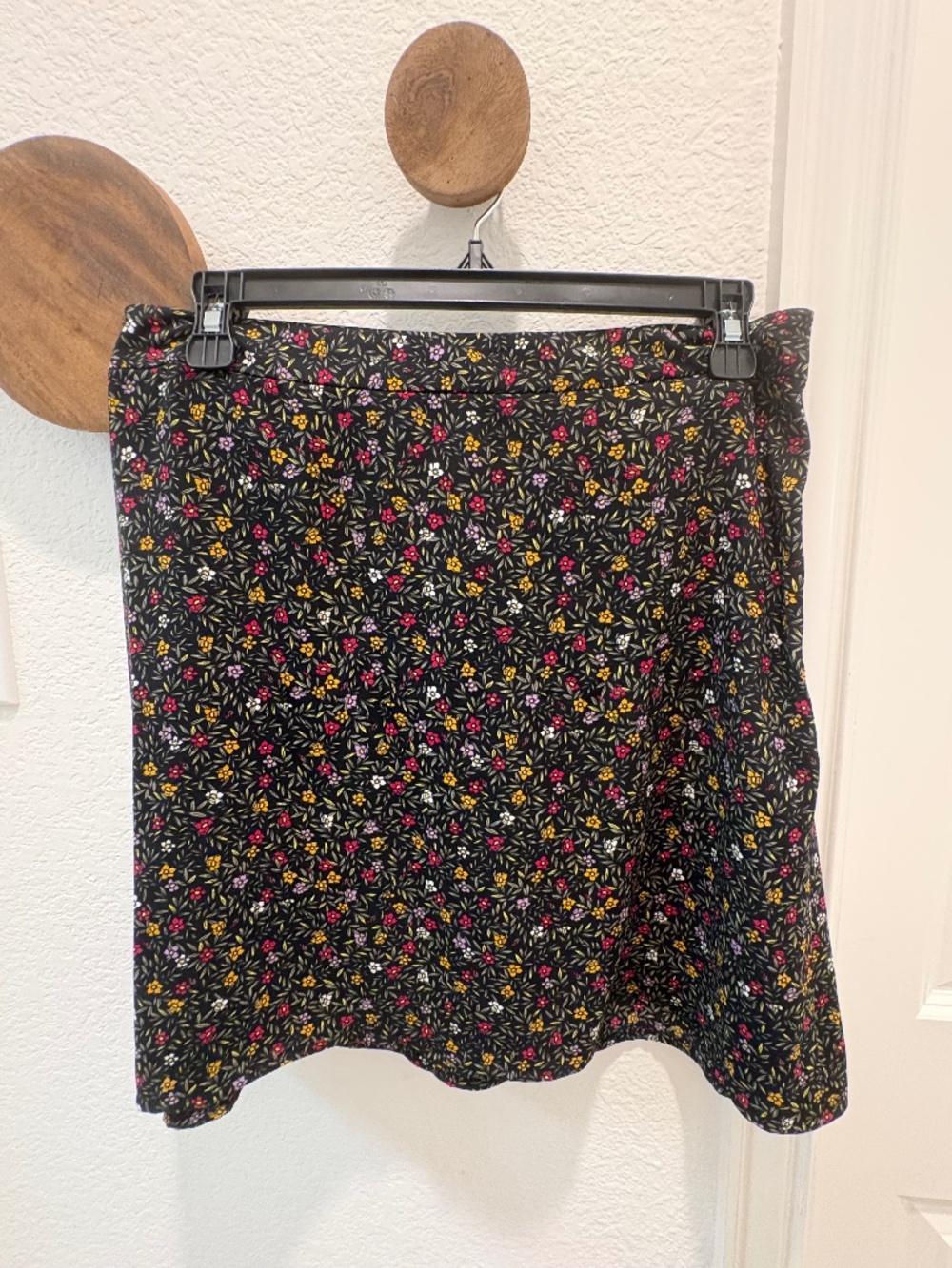 Nordstrom BP Ditsy Floral Black Multicolor Mini Skirt Size 1X